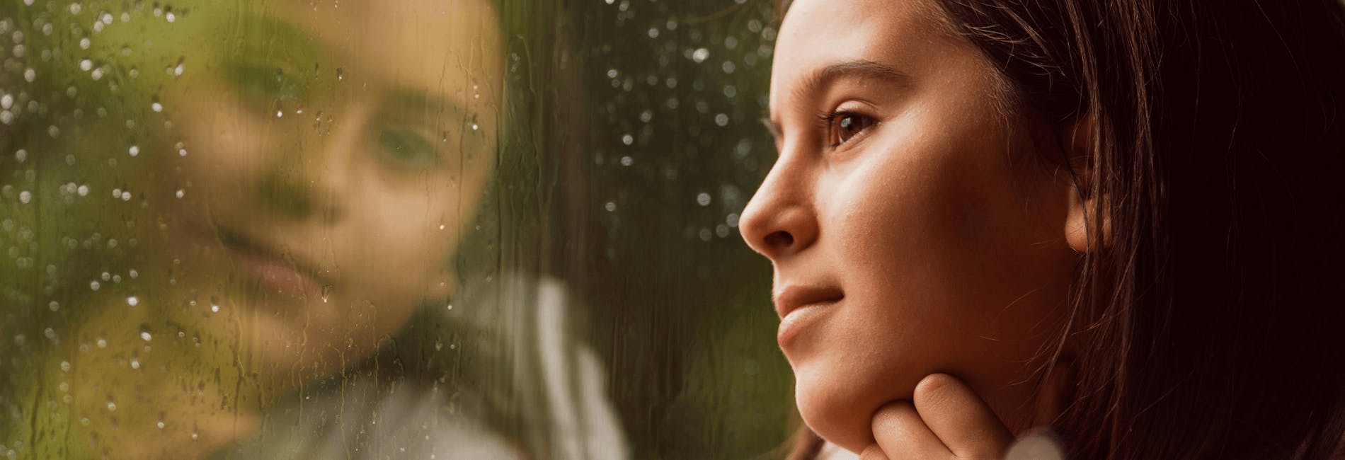 Child looking out the window.